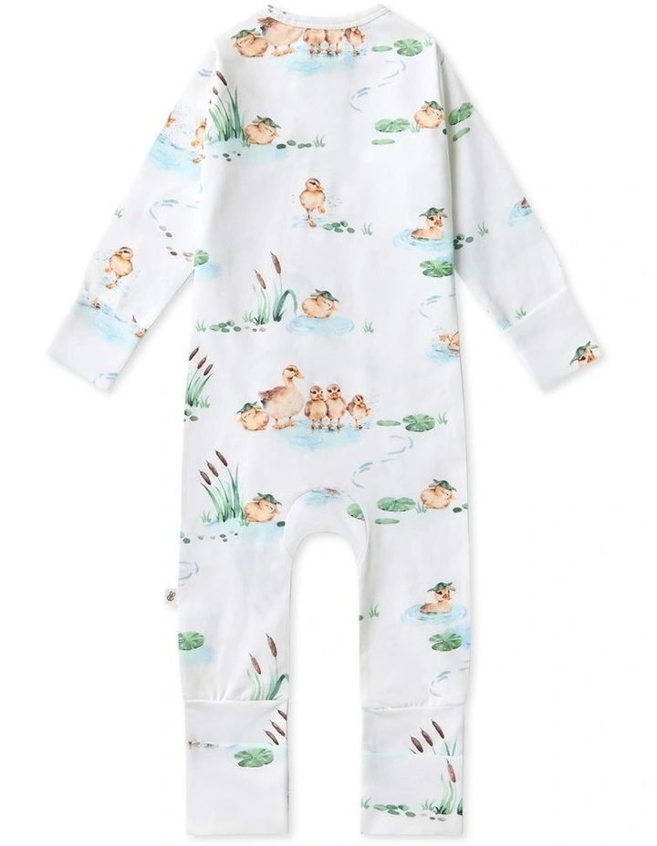 Duck Pond Convertible Romper in White image 2