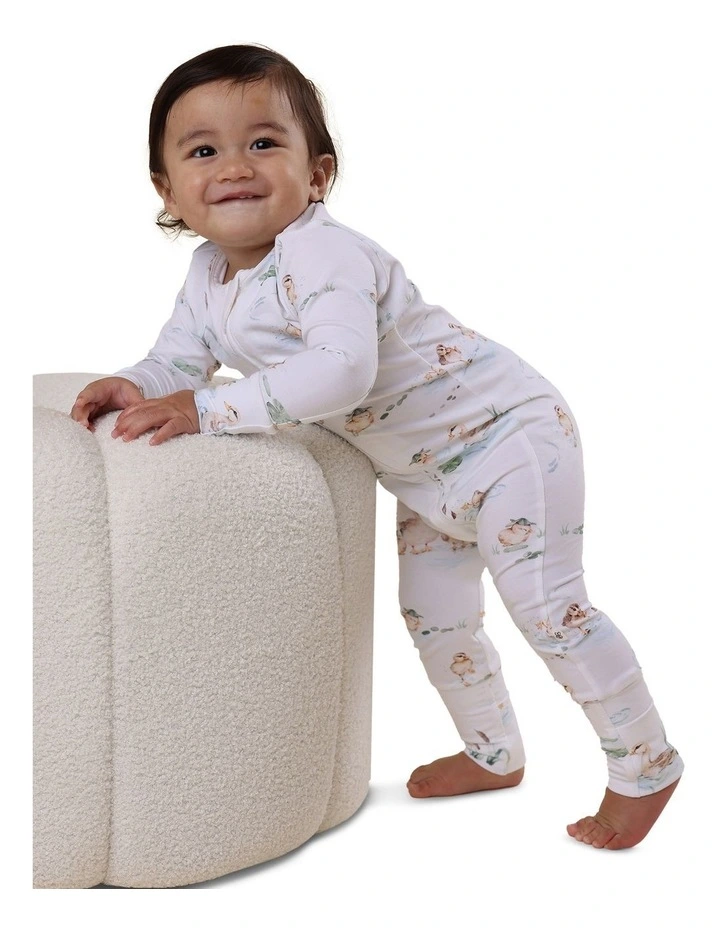 Duck Pond Convertible Romper in White image 3