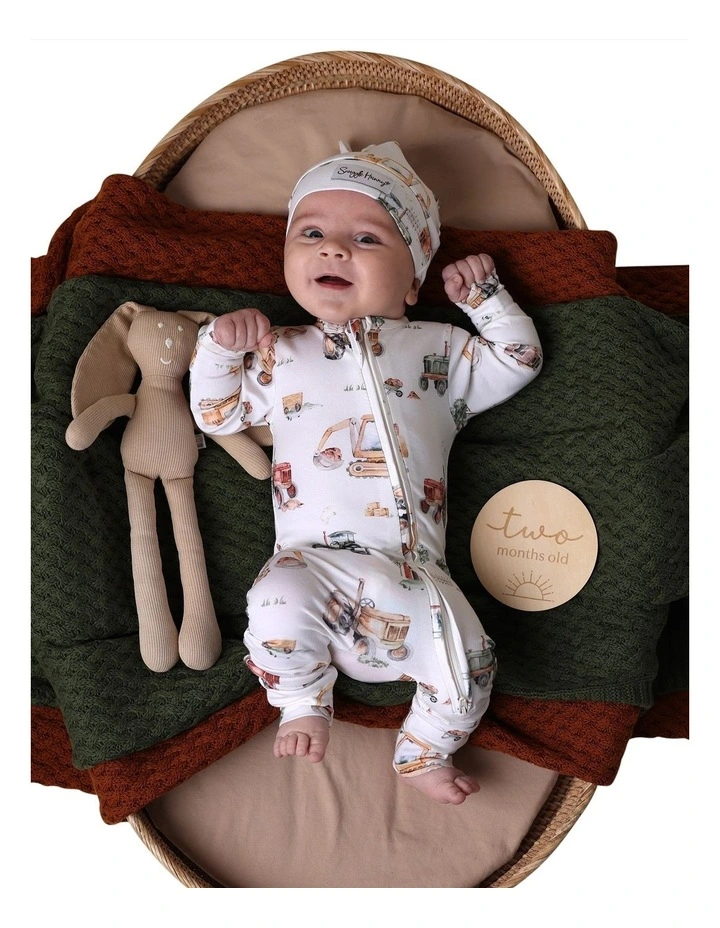 Diggers and Tractors Suit Convertible Romper in image 3