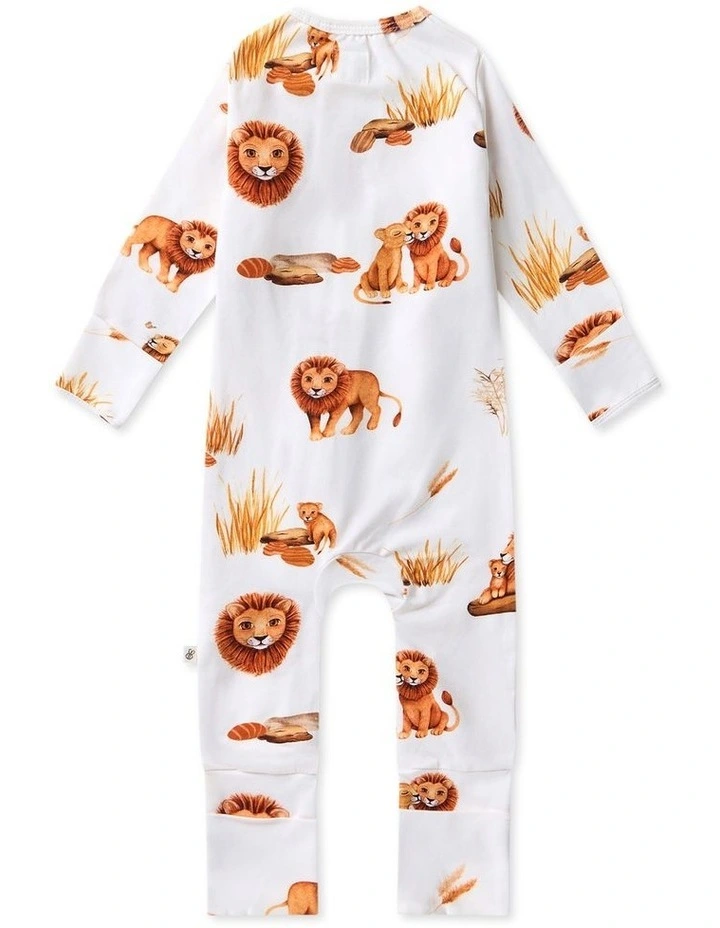 Lion suit Convertible Romper in White image 2
