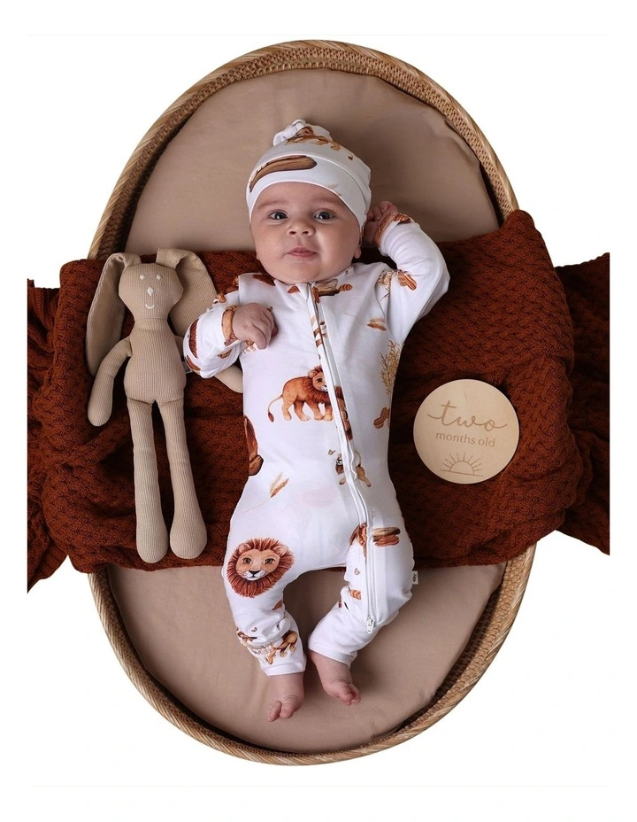 Lion suit Convertible Romper in White image 3