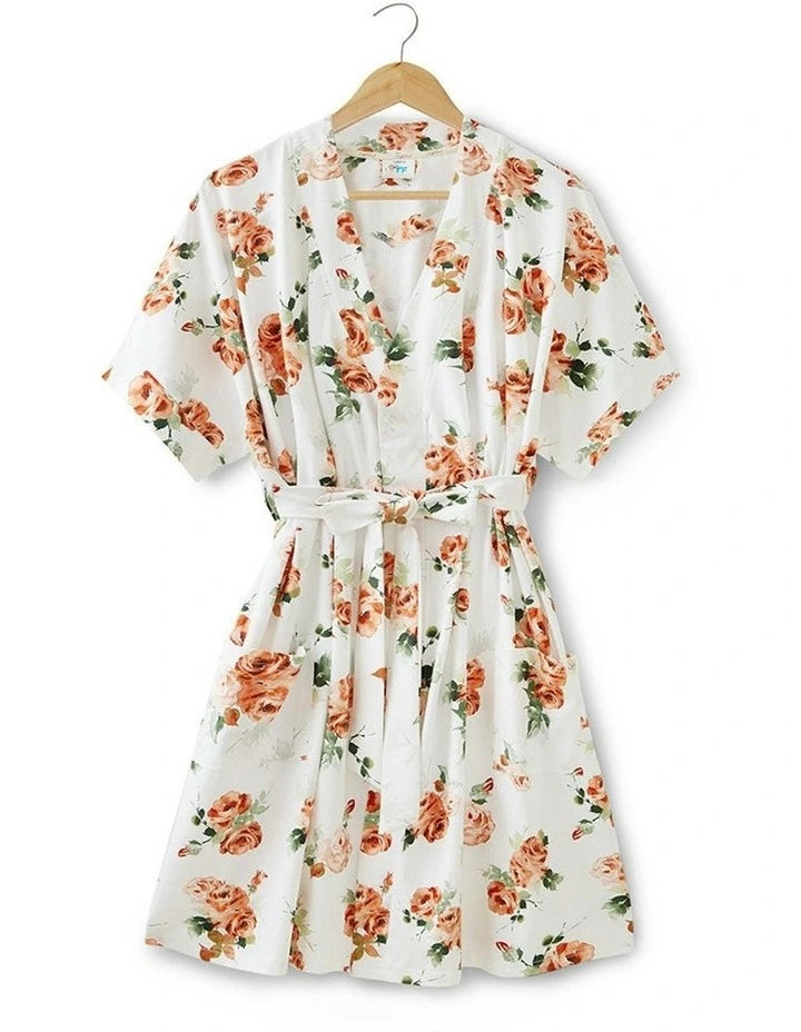 Organic Maternity Robe in Rosebud image 2