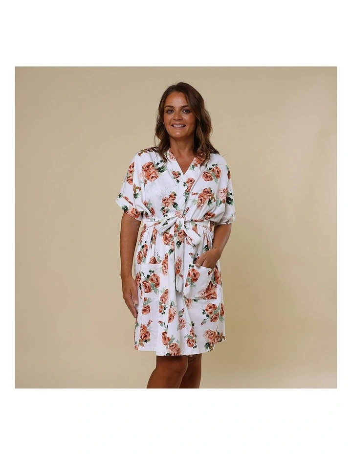 Organic Maternity Robe in Rosebud image 6
