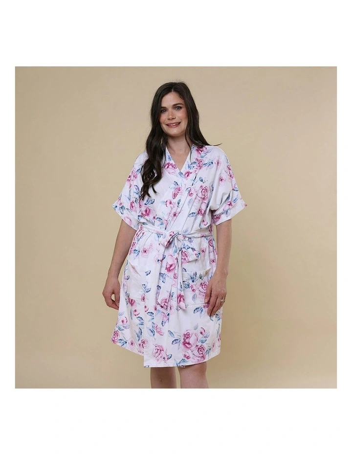 Organic Maternity Robe in Lilac Skies image 3