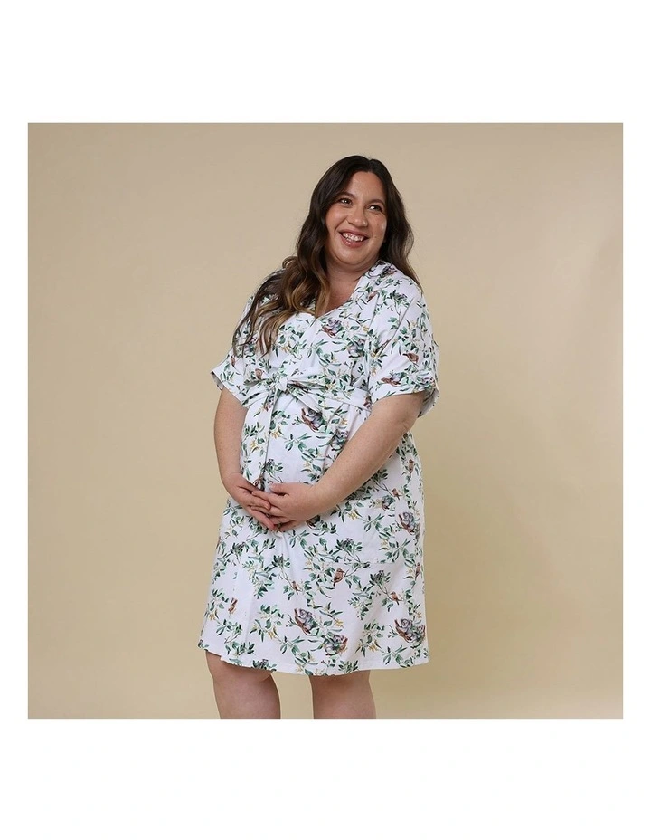 Organic Maternity Robe in Eucalypt image 5