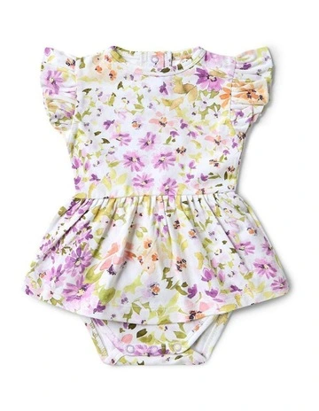 Isla Short Sleeve Organic Dress in White