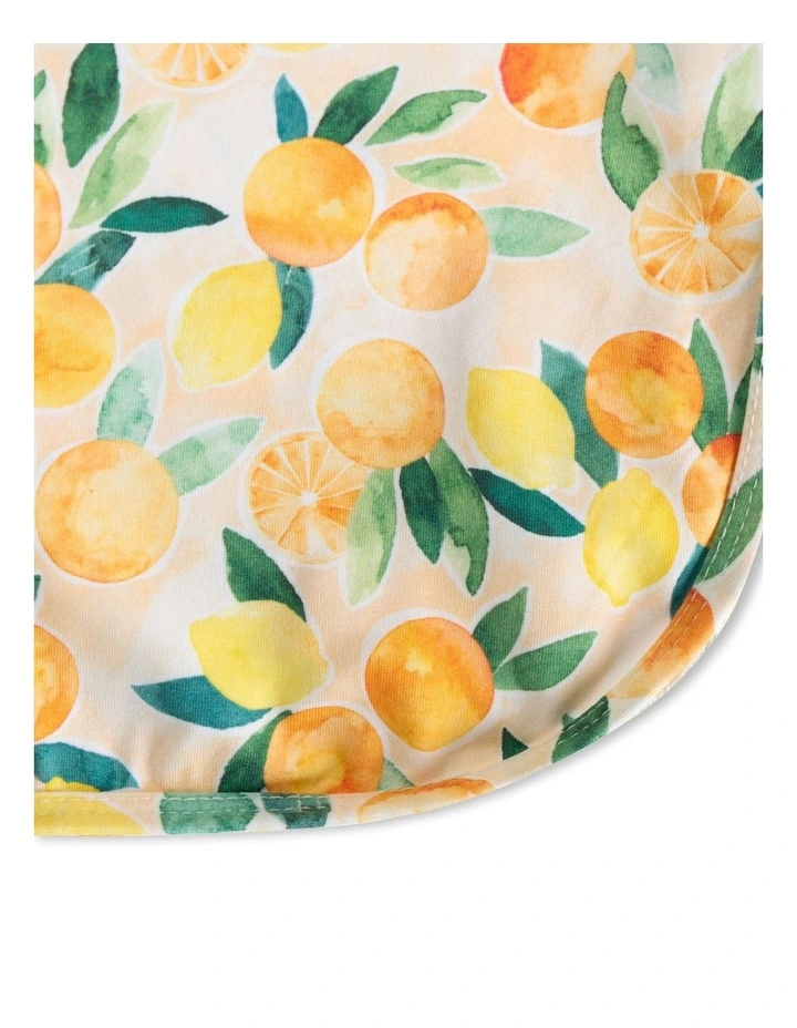 Sunny Citrus Organic Hooded Baby Towel in Orange image 2