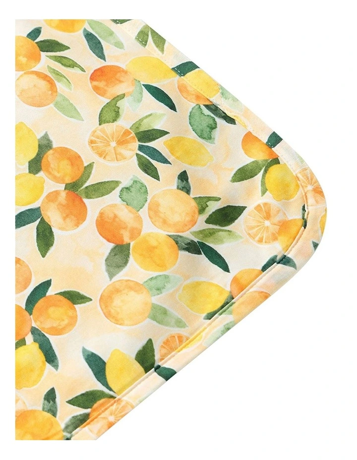 Sunny Citrus Organic Hooded Baby Towel in Orange image 5