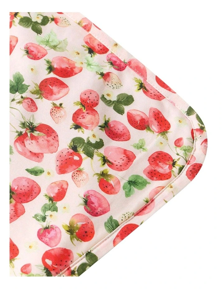 Strawberry Organic Hooded Baby Towel in Pink image 5