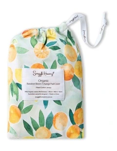 Citrus Squeeze Organic Bassinet Sheet/Change Pad Cover in Green