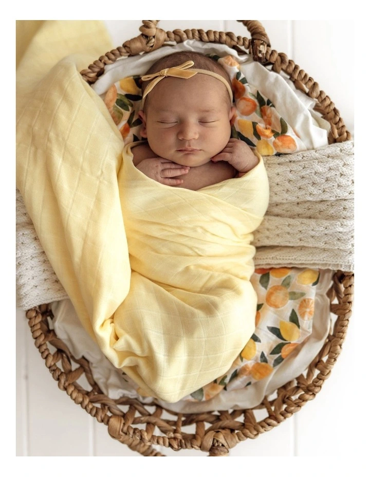 Sunlight Organic Muslin Wrap in Yellow image 3