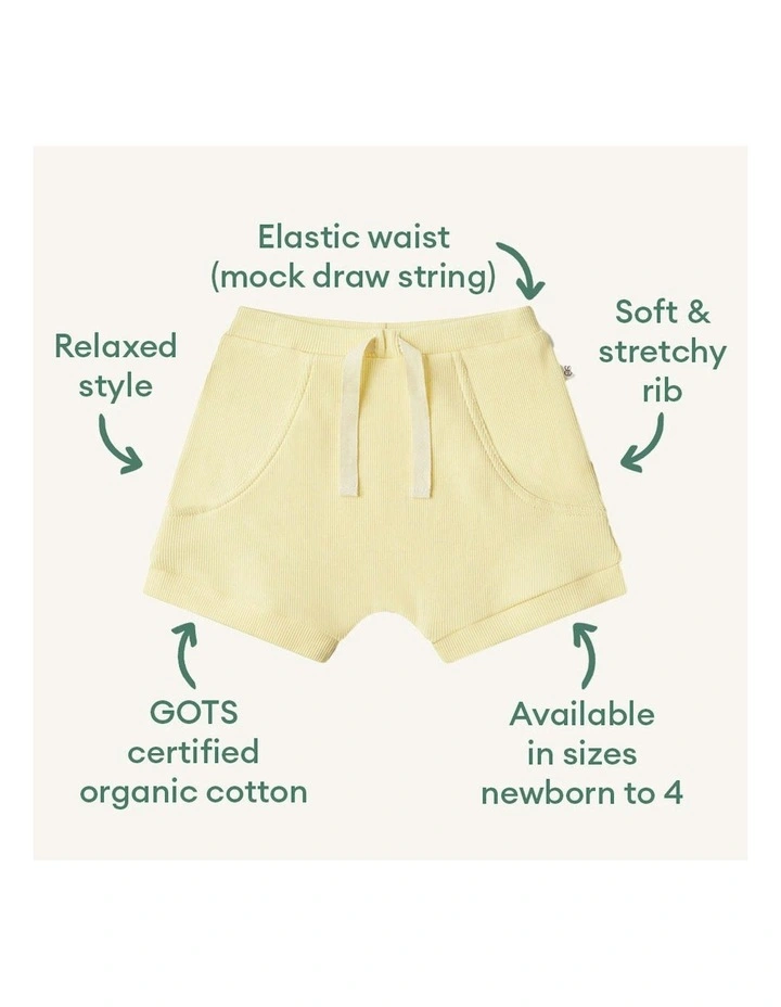 Sunlight Organic Shorts in Yellow image 5