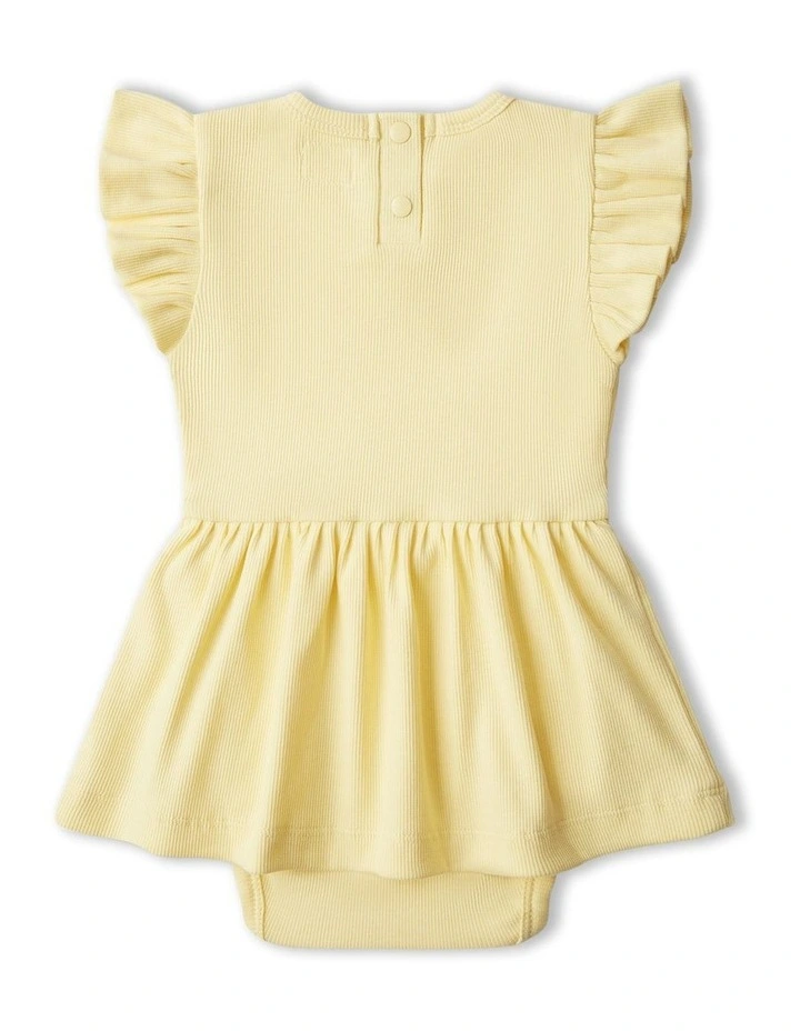 Sunlight Short Sleeve Organic Dress in Yellow image 2