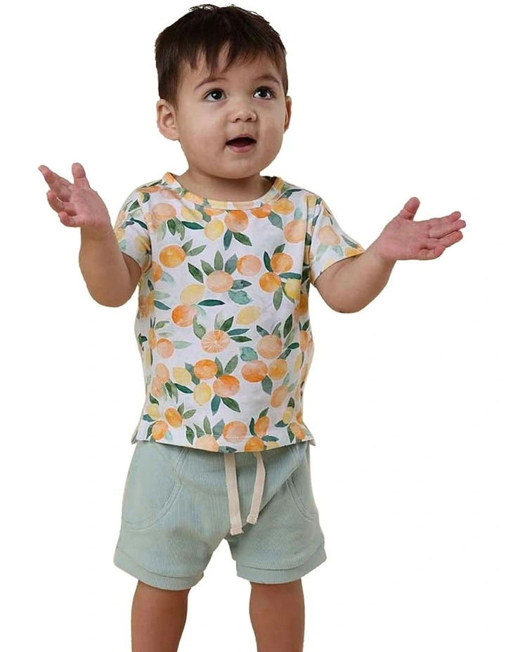 Citrus Squeeze Organic T-Shirt in Orange image 2