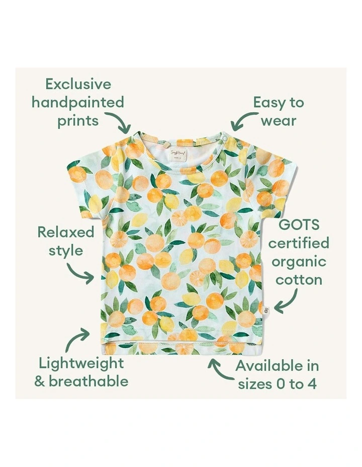 Citrus Squeeze Organic T-Shirt in Orange image 4
