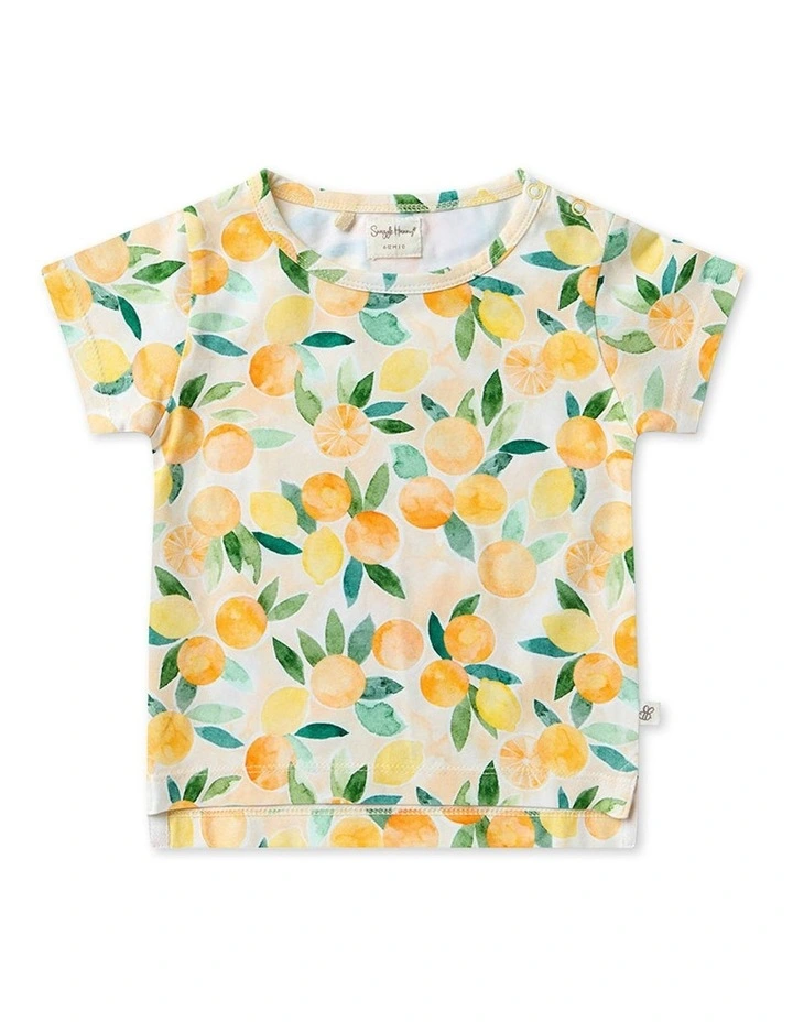 Sunny Citrus Organic T-Shirt in Orange image 1