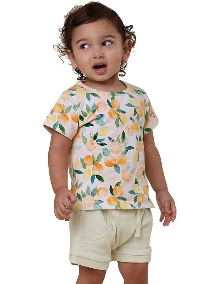 Sunny Citrus Organic T-Shirt in Orange image 5