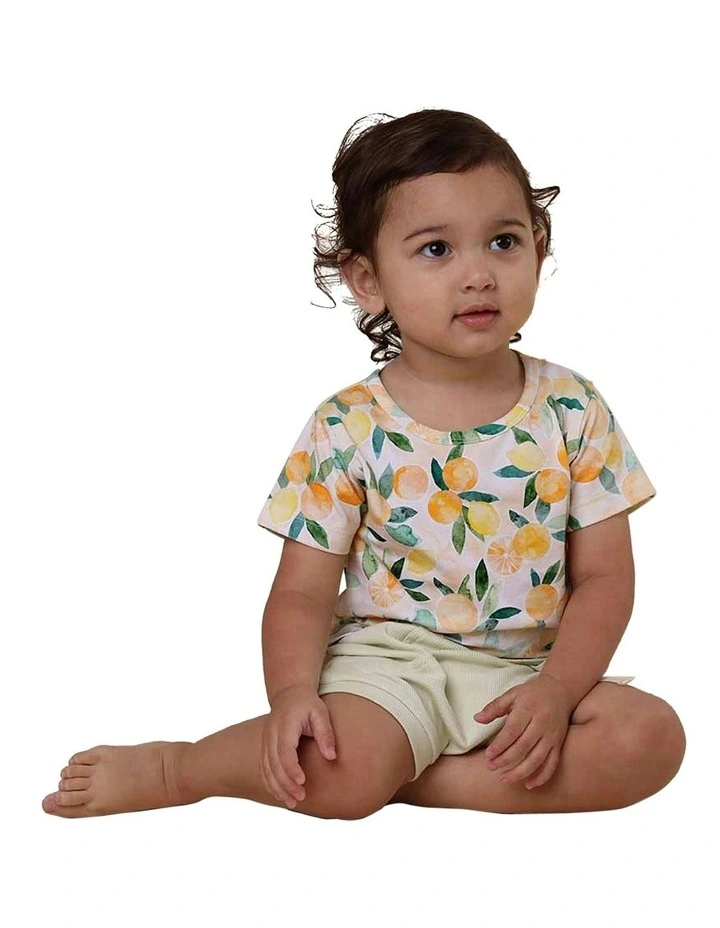 Sunny Citrus Organic T-Shirt in Orange image 7