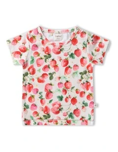 Strawberry Organic T-Shirt in Red