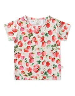 Strawberry Organic T-Shirt in Red