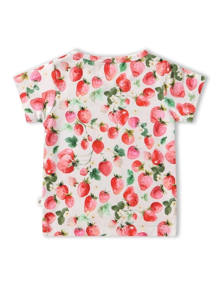 Strawberry Organic T-Shirt in Red image 2