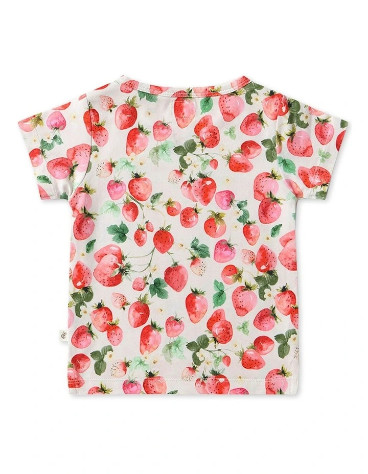 Strawberry Organic T-Shirt in Red image 6