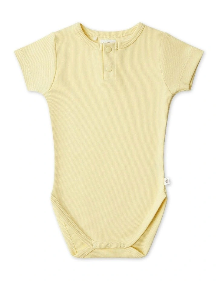 Sunlight Short Sleeve Organic Bodysuit in Yellow image 1
