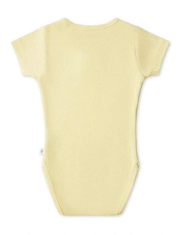 Sunlight Short Sleeve Organic Bodysuit in Yellow image 7