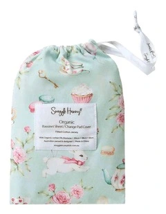 White Rabbit Organic Bassinet Sheet/Change Pad Cover in Green