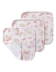 Alices Tea Party Organic Wash Cloths 3 Pack