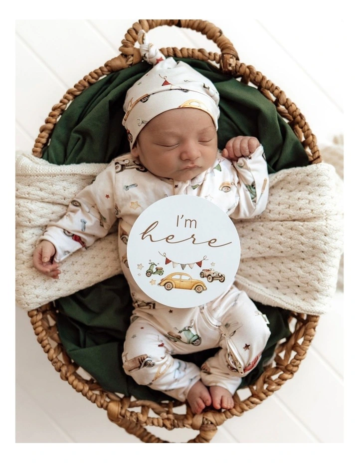 Vintage Cars & Bronze Reversible Milestone Cards image 2