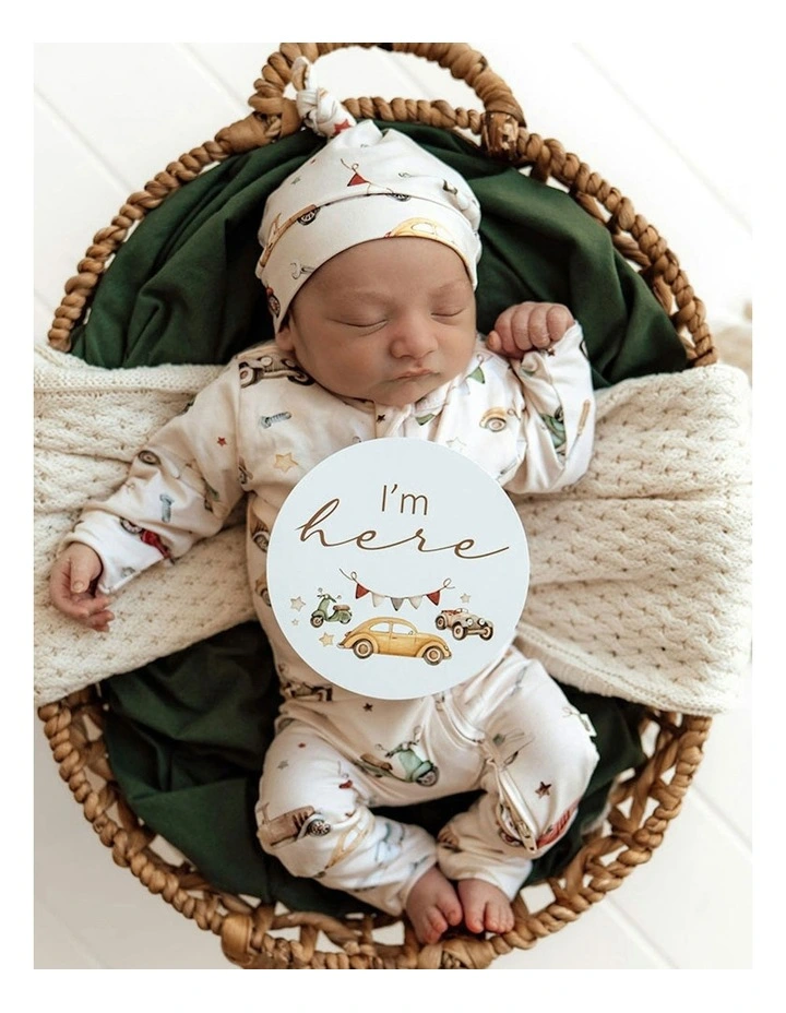 Vintage Cars Organic Snugglesuit Convertible Romper in Multi image 6