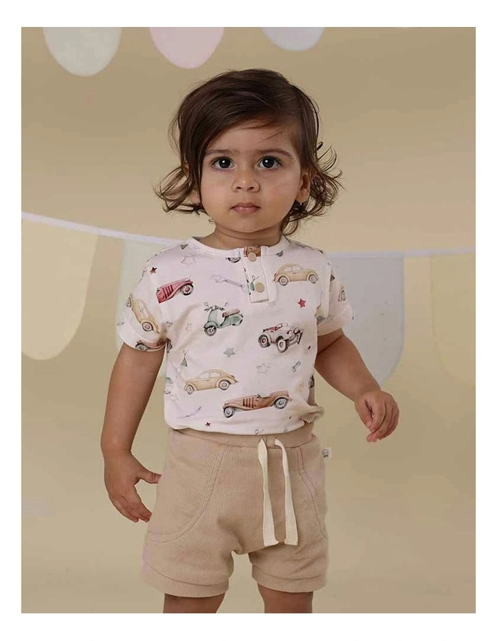 Vintage Cars Short Sleeve Organic Bodysuit in Assorted image 4