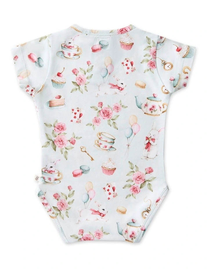 White Rabbit Short Sleeve Organic Bodysuit in Sage image 2
