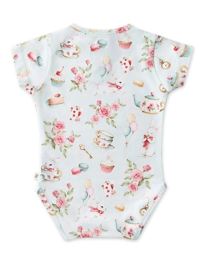 White Rabbit Short Sleeve Organic Bodysuit in Sage image 2