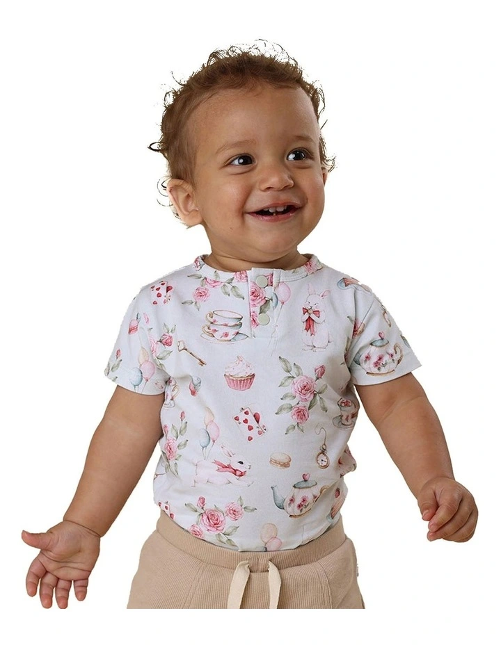 White Rabbit Short Sleeve Organic Bodysuit in Sage image 4
