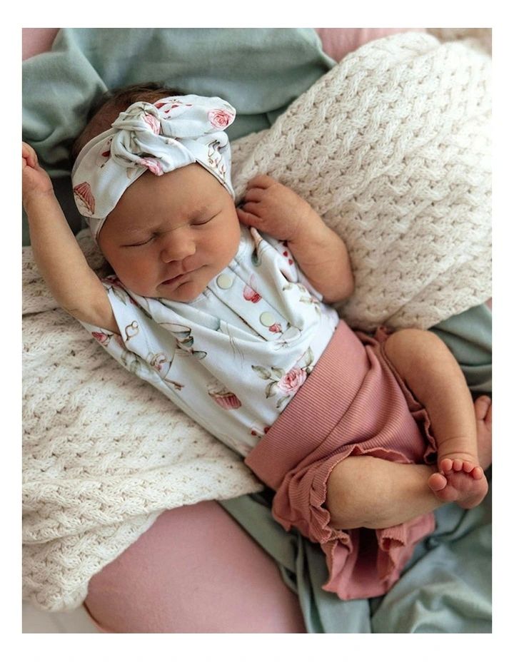 White Rabbit Short Sleeve Organic Bodysuit in Sage image 5