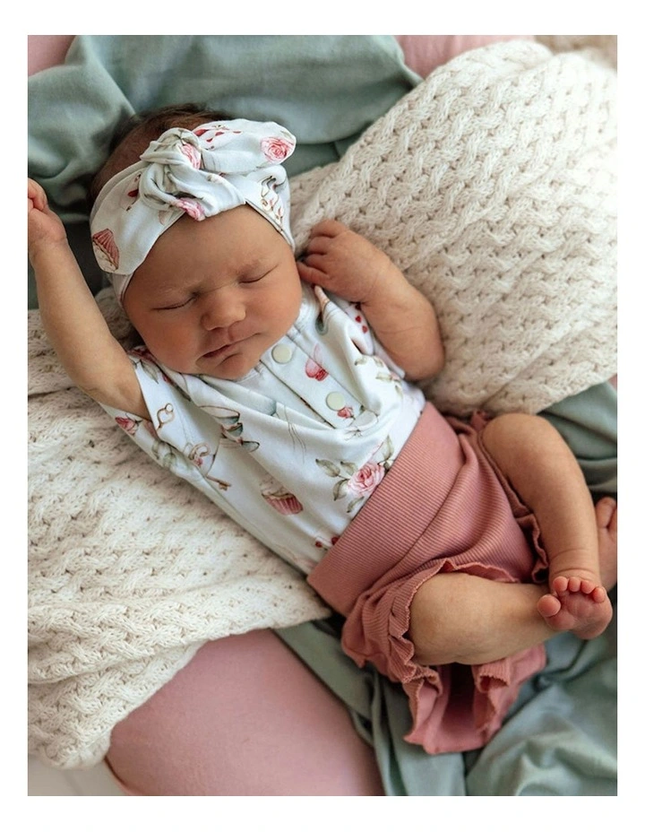 White Rabbit Short Sleeve Organic Bodysuit in Sage image 5