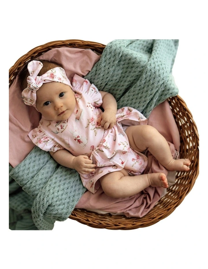 Alices Tea Party Short Sleeve Organic Dress in Pink image 5