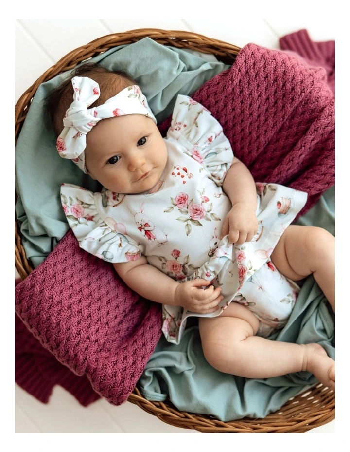 White Rabbit Short Sleeve Organic Dress in Green image 3