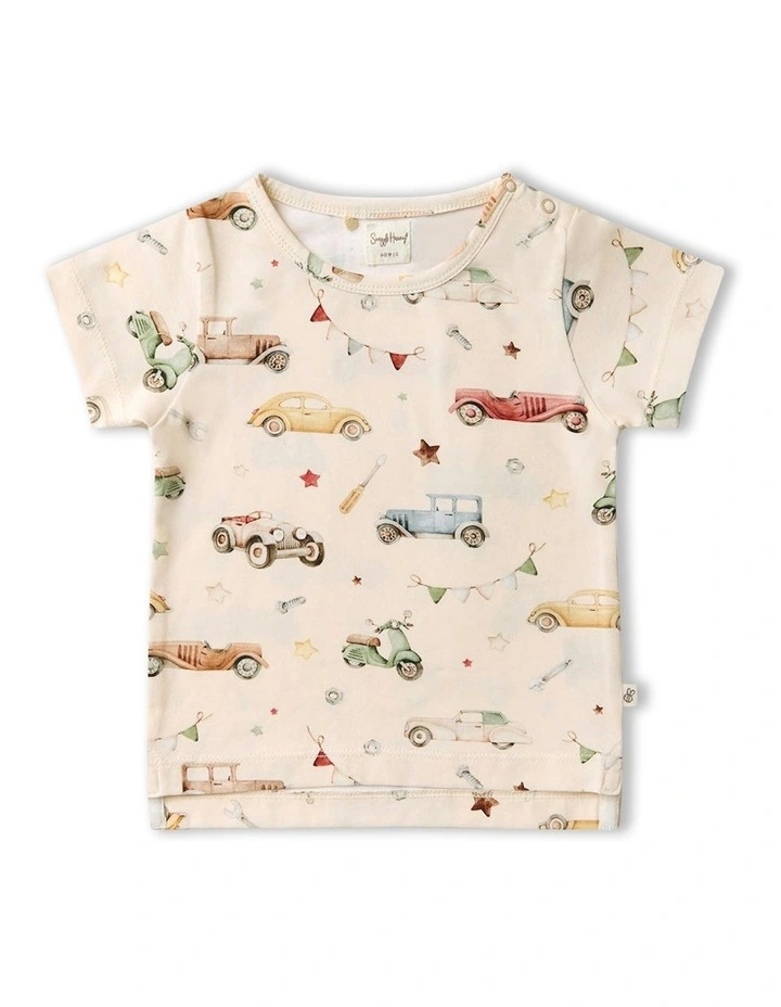 Vintage Cars Organic T-shirt in Multi image 1