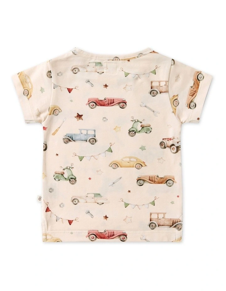 Vintage Cars Organic T-shirt in Multi image 2