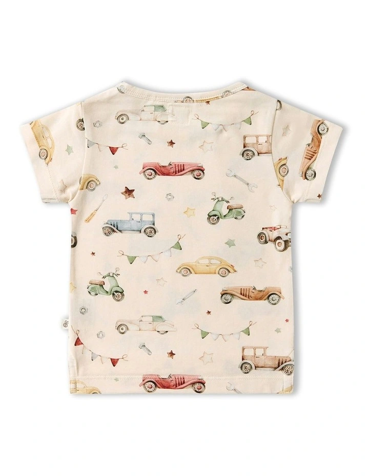 Vintage Cars Organic T-shirt in Multi image 2