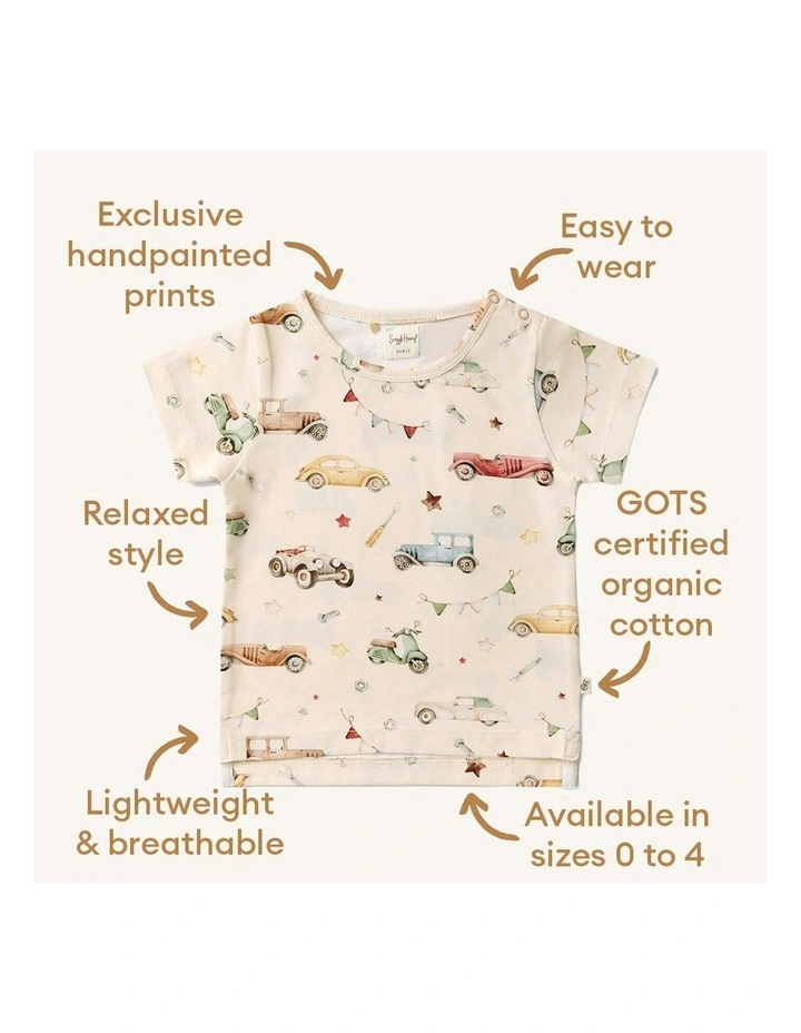 Vintage Cars Organic T-shirt in Multi image 5