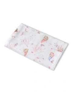 Mermaid Organic Muslin Wrap in White