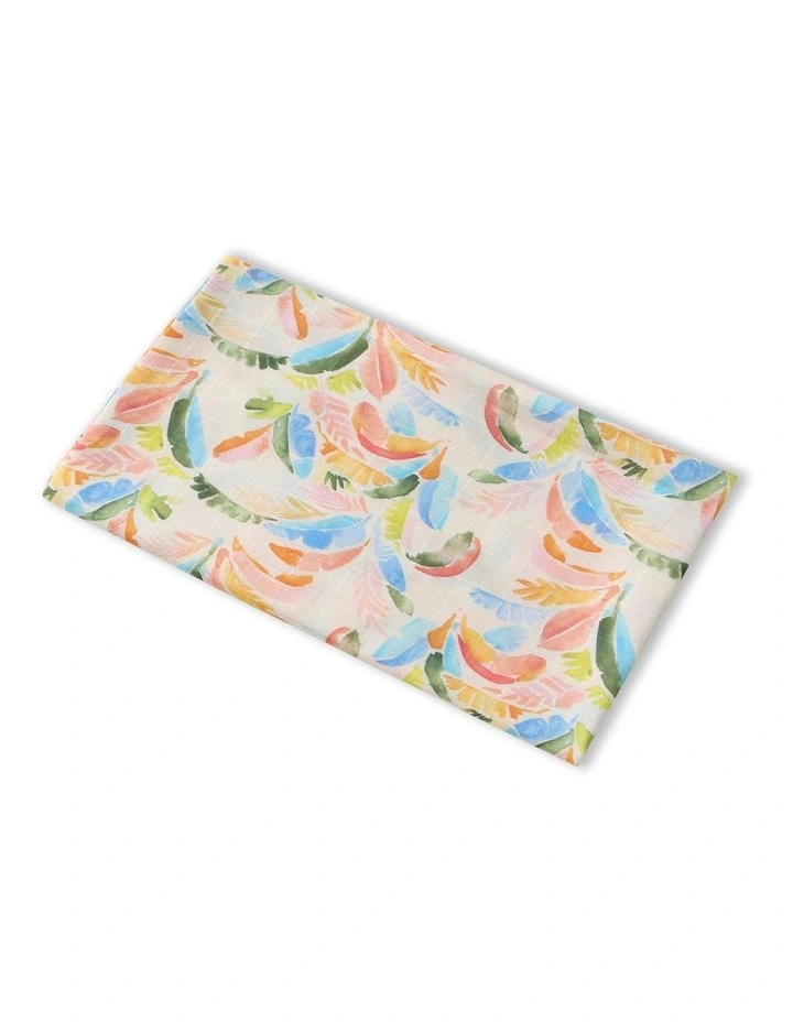 Summer Palm Organic Muslin Wrap in Multi image 1