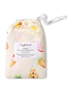 Beach Fun Organic Bassinet Sheet/Change Pad Cover in Yellow
