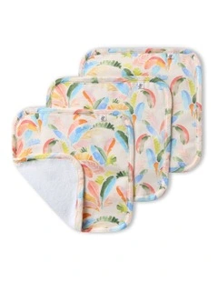 Summer Palm Organic Wash Cloths 3 Pack in Multi