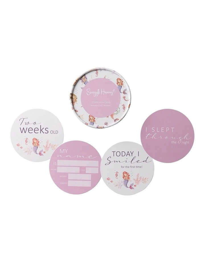 Mermaid & Lilac Reversible Milestone Cards image 1