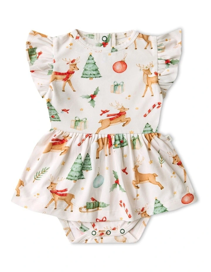 Prancer & Friends Short Sleeve Organic Dress image 1